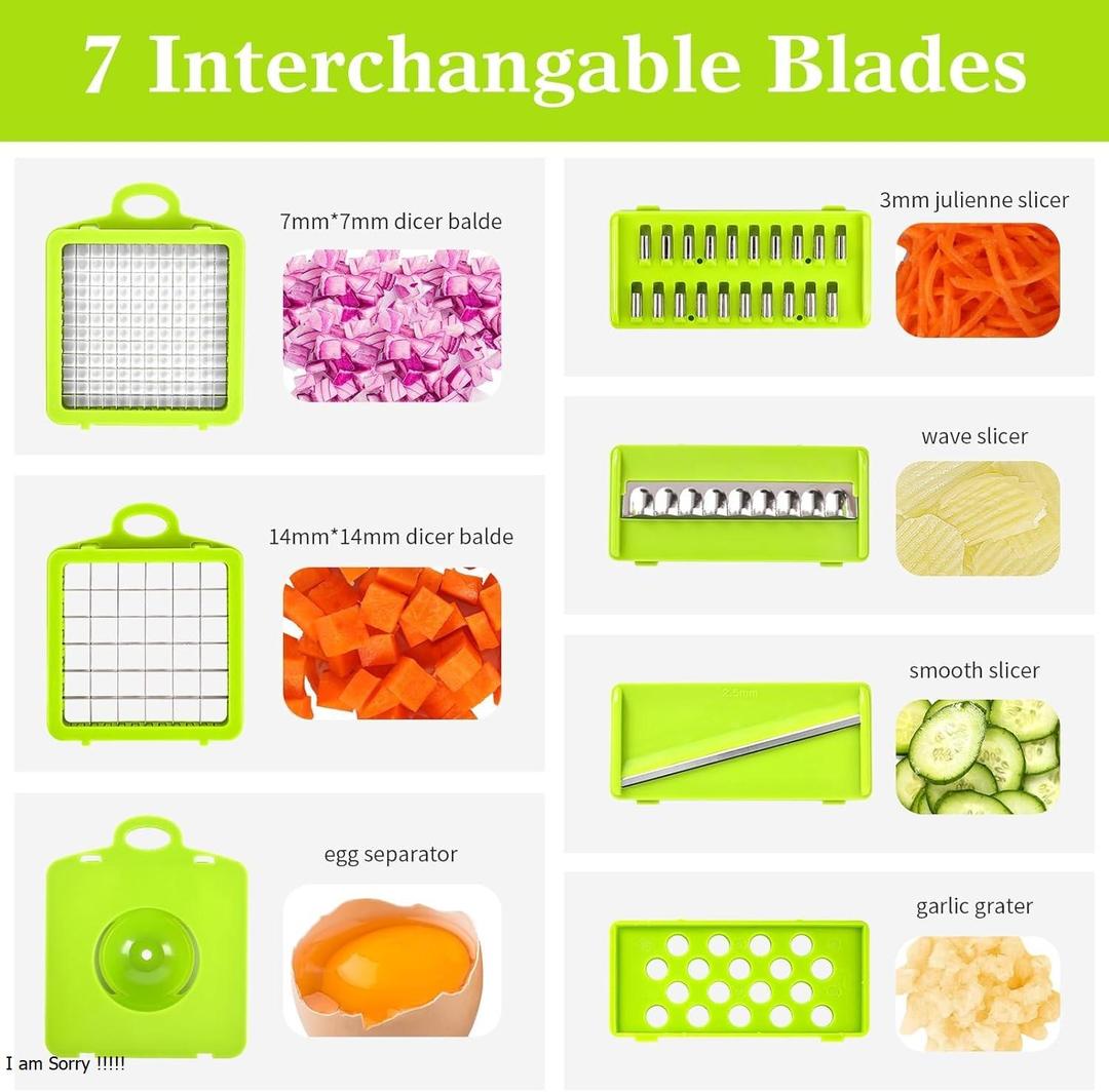 14-in-1 Multifunction Vegetable Chopper & Slicer – Fast, Easy & Mess-Free Food Prep