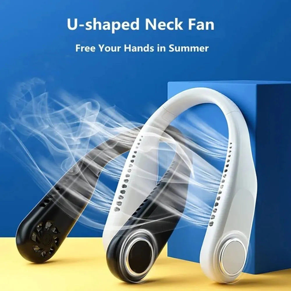 ❄️ U-Shaped Portable Neck Fan – Hands-Free Cooling Anytime, Anywhere!