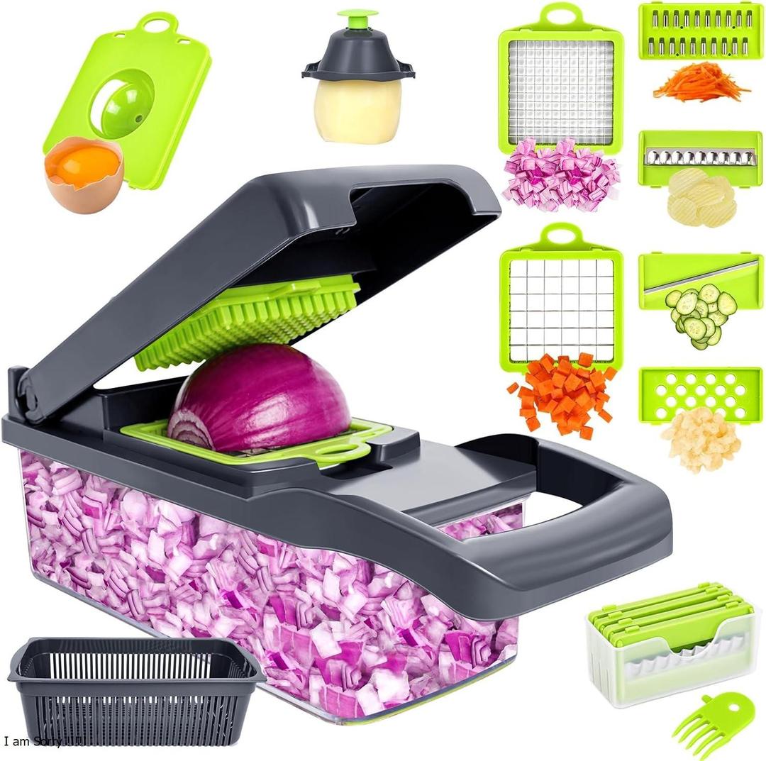 14-in-1 Multifunction Vegetable Chopper & Slicer – Fast, Easy & Mess-Free Food Prep
